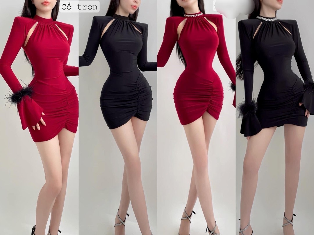 Váy body len tăm dài tay | Shopee Việt Nam